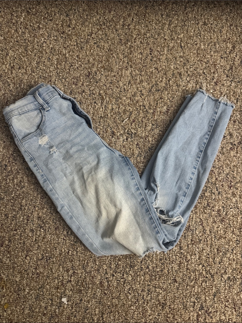 No Boundaries Light Blue Ripped Skinny Jeans